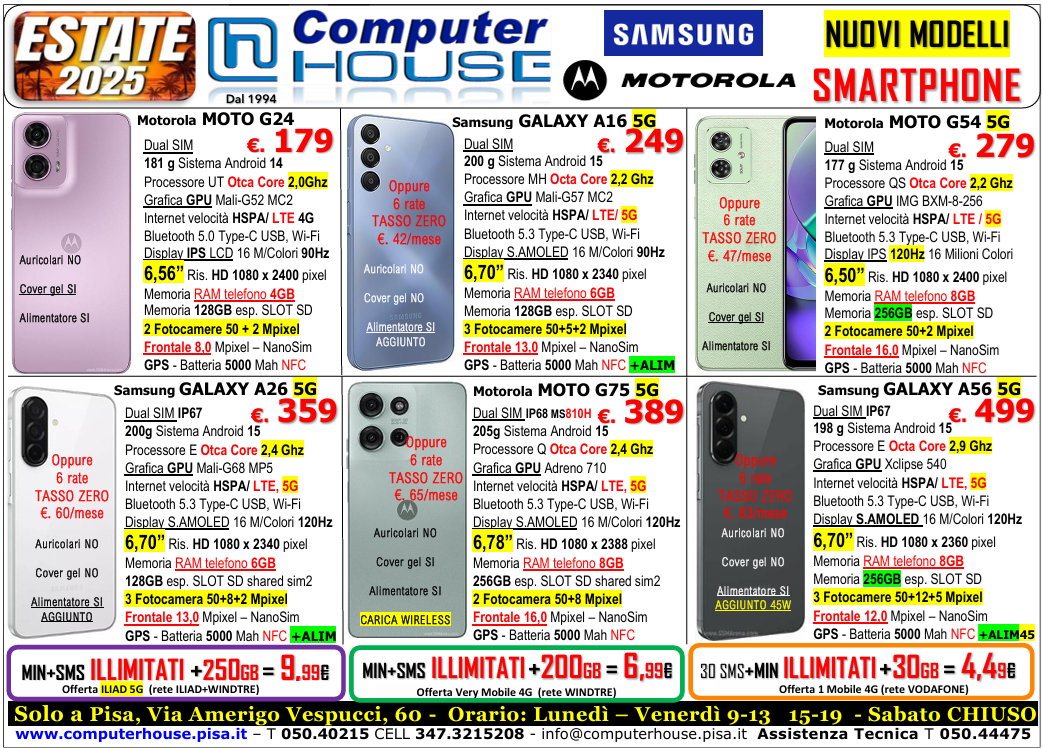NUOVI SMARTPHONE ESTATE 2025